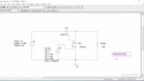 Barrido paramétrico con ORCAD a un rectificador controlado de media onda