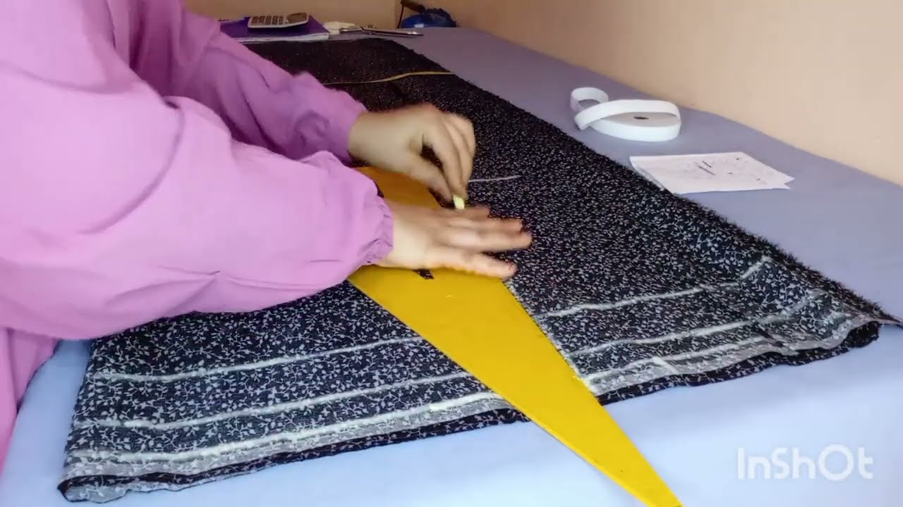 طريقة تفصيل وخياطة سروال باسهل طريقة للمبتدات🥰