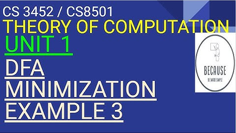 1.4.3 Minimization of DFA Example 3 in Tamil