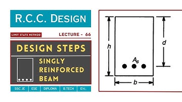 Design Steps: Singly Reinforced Beam | Lecture - 66 | Limit State Method | RCC Design | SSC JE