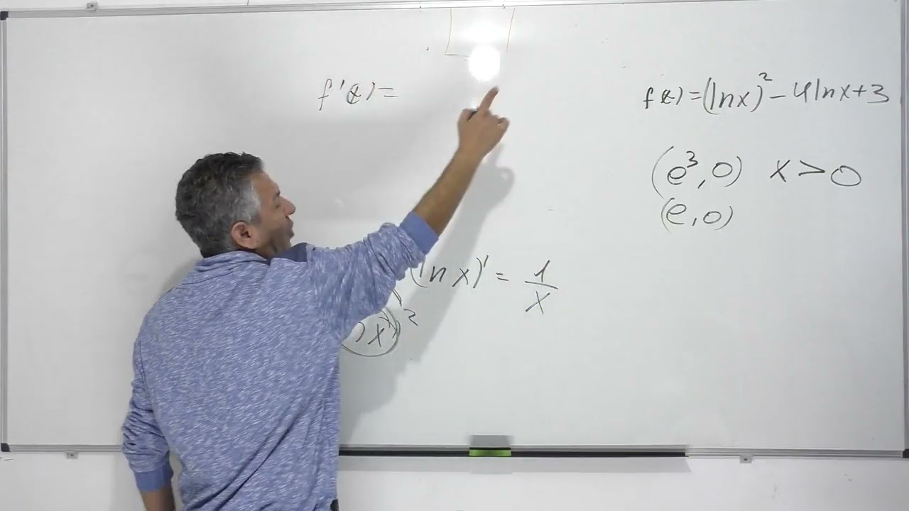 פתרון בגרות 482 חורף 2023 שאלה 5-חקירת פונקציית לן.