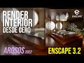 🔊📎Como hacer un RENDER INTERIOR con  Enscape 3.2 - Tutorial en español🤩👌🔊