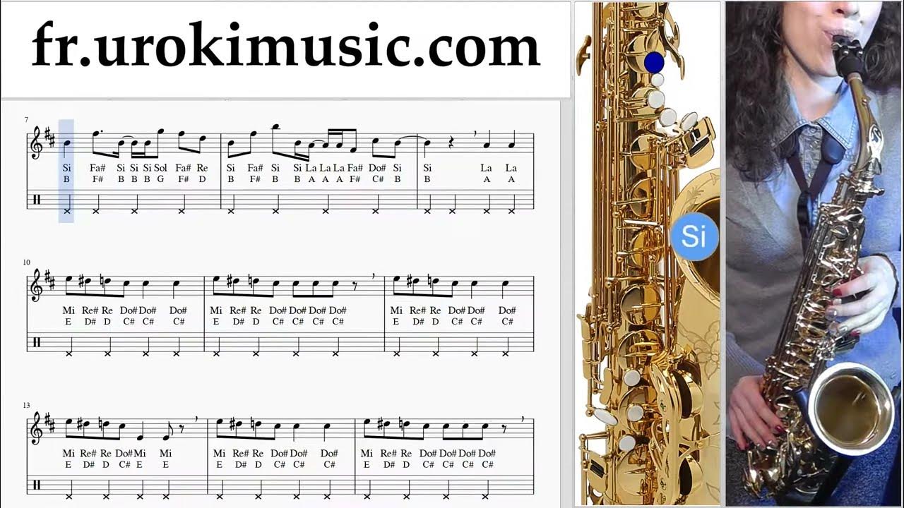 Cours de Saxophone Alto Axel F Crazy Frog Tuto Partitions umi829 YouTube
