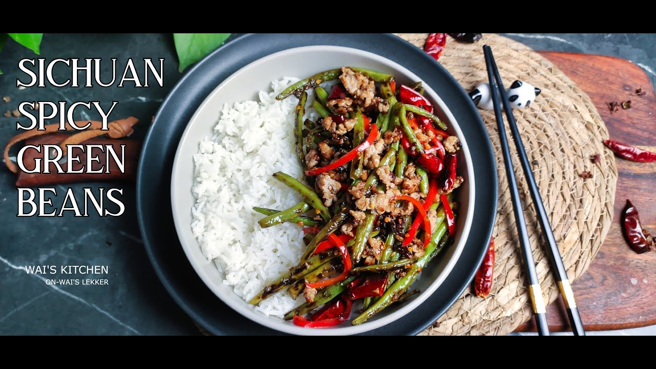 Pikant gewokte Sichuan sperziebonen 🔥🫛🌶️ / Sichuan spicy green beans 🔥🌶️🫛 / 干煸四季豆