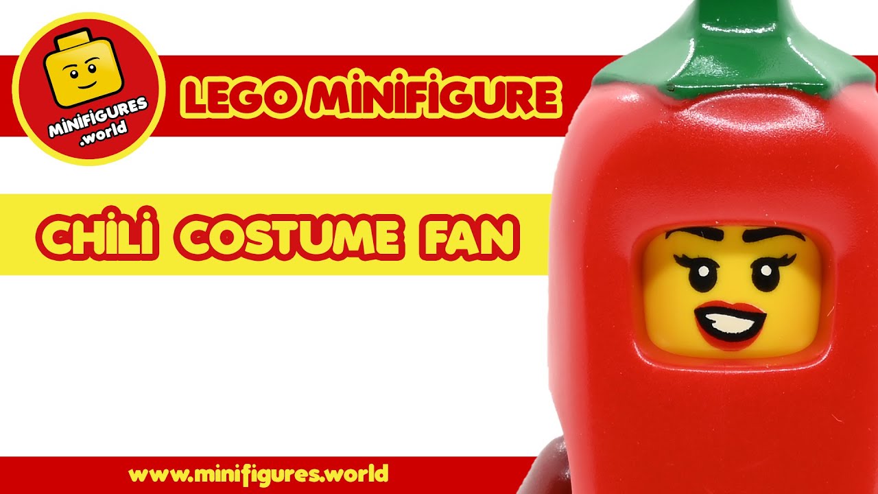 🌶️ LEGO minifigure: Chili Costume Fan (col387) 🌶️ [SERIES 22] - YouTube
