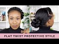 FLAT TWIST PROTECTIVE STYLE| RELAXED HAIR