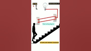 2 Two way switch 1 bulb staircase wiring diagram. ⚡ #viral #electrical #shorts #ytshorts #iti