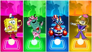 Spongebob Plankton Mr Krabs Sandy Cheeks Tiles Hop Battle