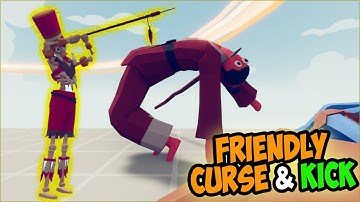 Friendly Curse & Kick! Skeleton Pharaoh and taekwondo vs Every Faction - TABS MODS GAMEPLAY