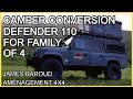 Defender 110 camper conversion for family of 4 | Overland Defender Camper | Equipment series