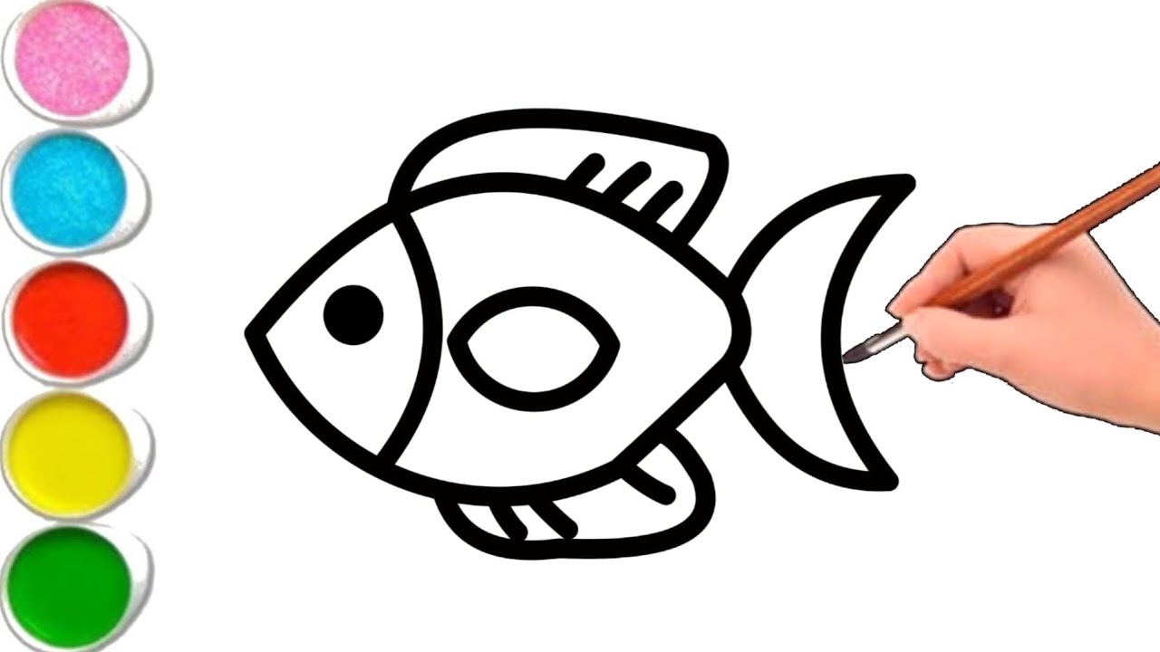 Fish drawing for kids / How to draw a fish / kids video