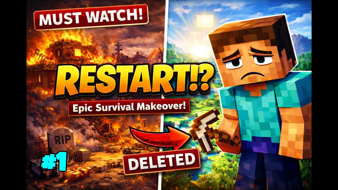 Restart My Minecraft Survival Series || Minecraft Ep 1 - YouTube