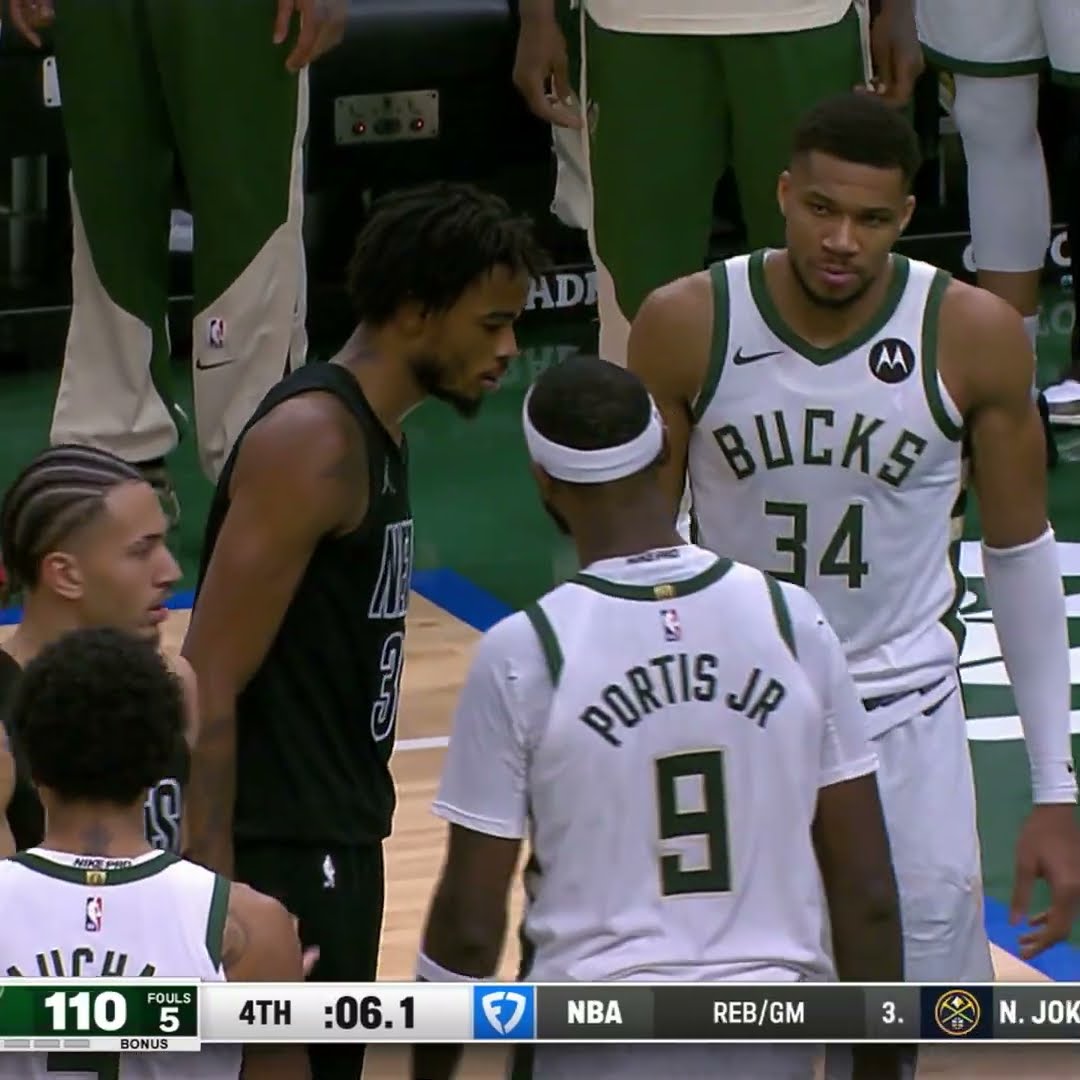 Giannis did not like Claxton constantly following him. ?
