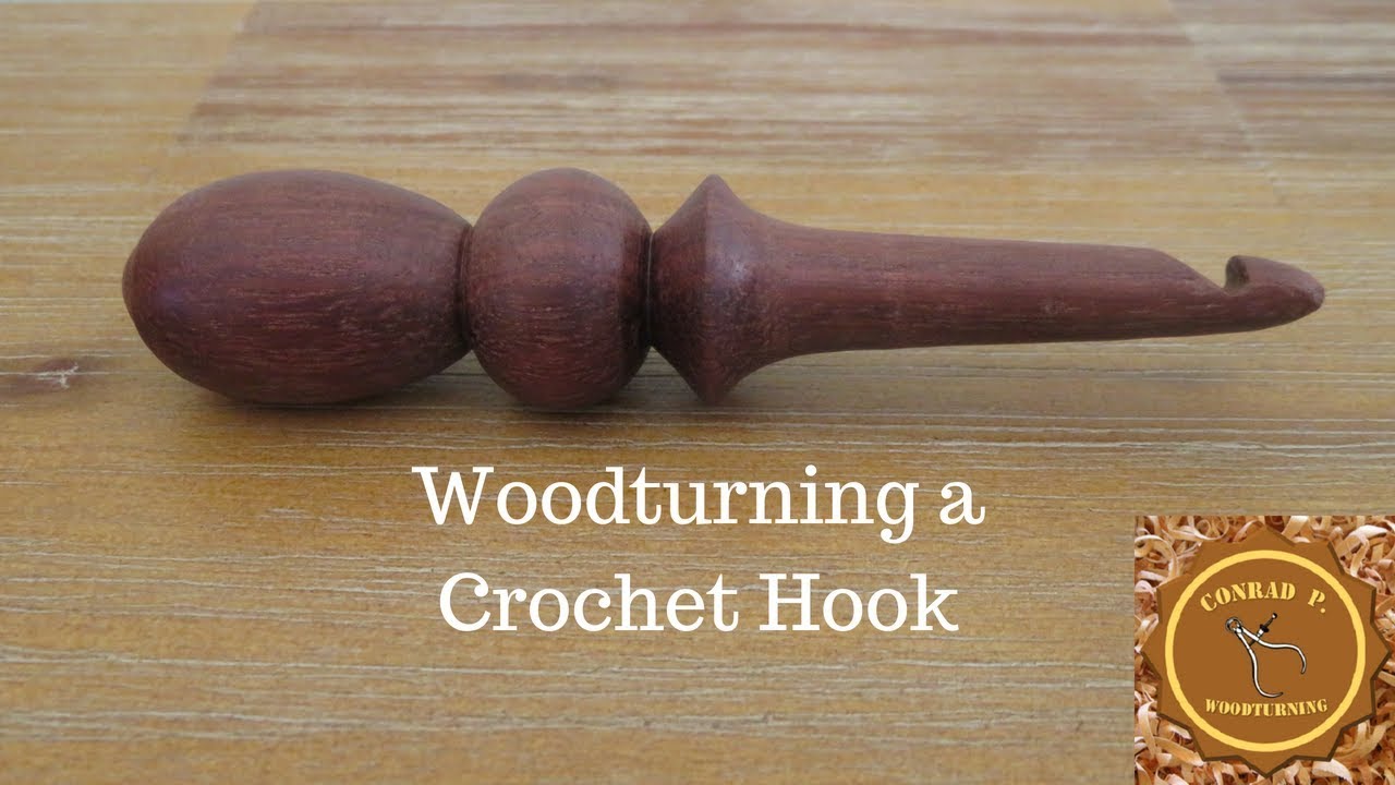 Woodturning a Crochet Hook out of Jarrah 15 minute project Conrad P