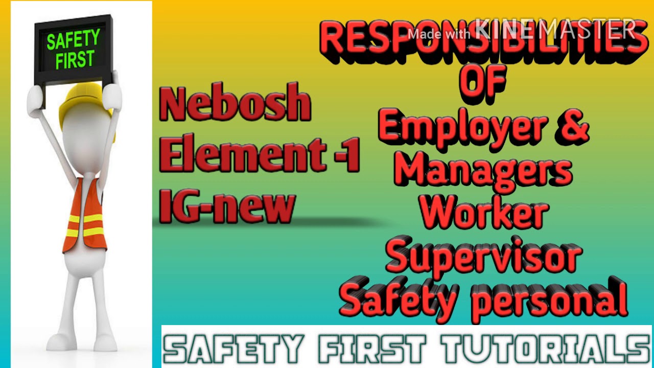 Responsibilities of employer and managers/Supervisor/worker/Safety