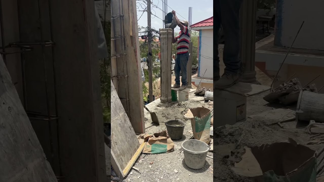 Building The Columns Shorts Realestate Construction Jamaica