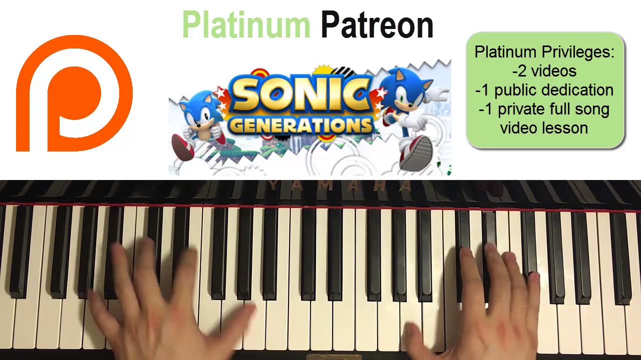 Sonic Generations City Escape Piano Cover Patreon Dedication 93 Youtube