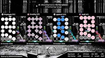 imyeeyee vs invadey vs ggeexx1 bojii | xi - d e a t h p i a n o ~for four pianos~ - osu mania