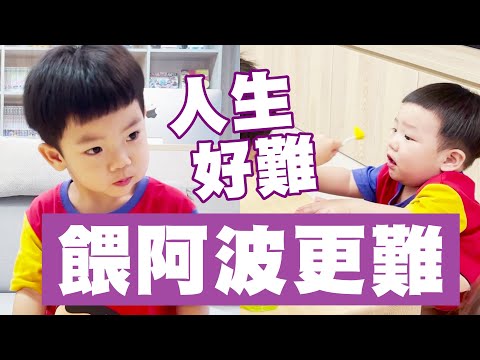 【蔡桃貴】餵阿波吃芒果好難喔，你可以自己吃嗎？(2Y11M5D)
