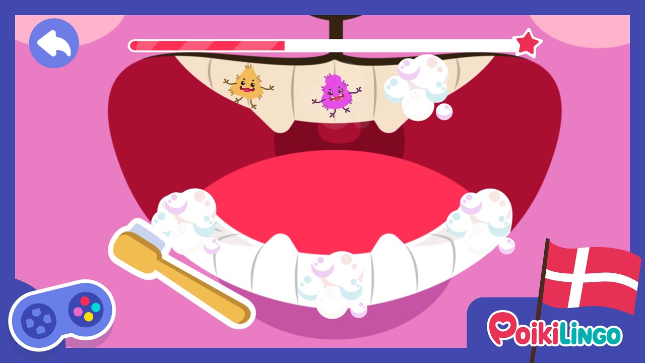 Tandbørstning og andre børnerutiner 🌟 danske børneapp med børnespil 🎮 