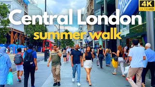 Summer Walk | Central London 2024. 4K