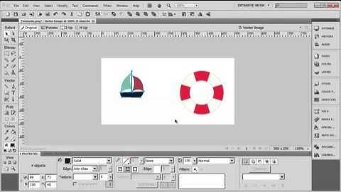 Tutorial: Adobe Fireworks CS5 for Beginners Lesson 5 - Grouping elements