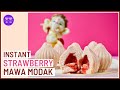 Instant Strawberry Mawa Modak | Milk Powder Modak Recipe Without Coconut