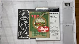 Stampin’ Up! Bistro Burger Father’s Day Card Tutorial #diy #papercraft #handstampedcards #cardmaking