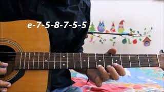 Old Romantic Song - Leads / Tabs - Simple Beginners guitar lesson practice