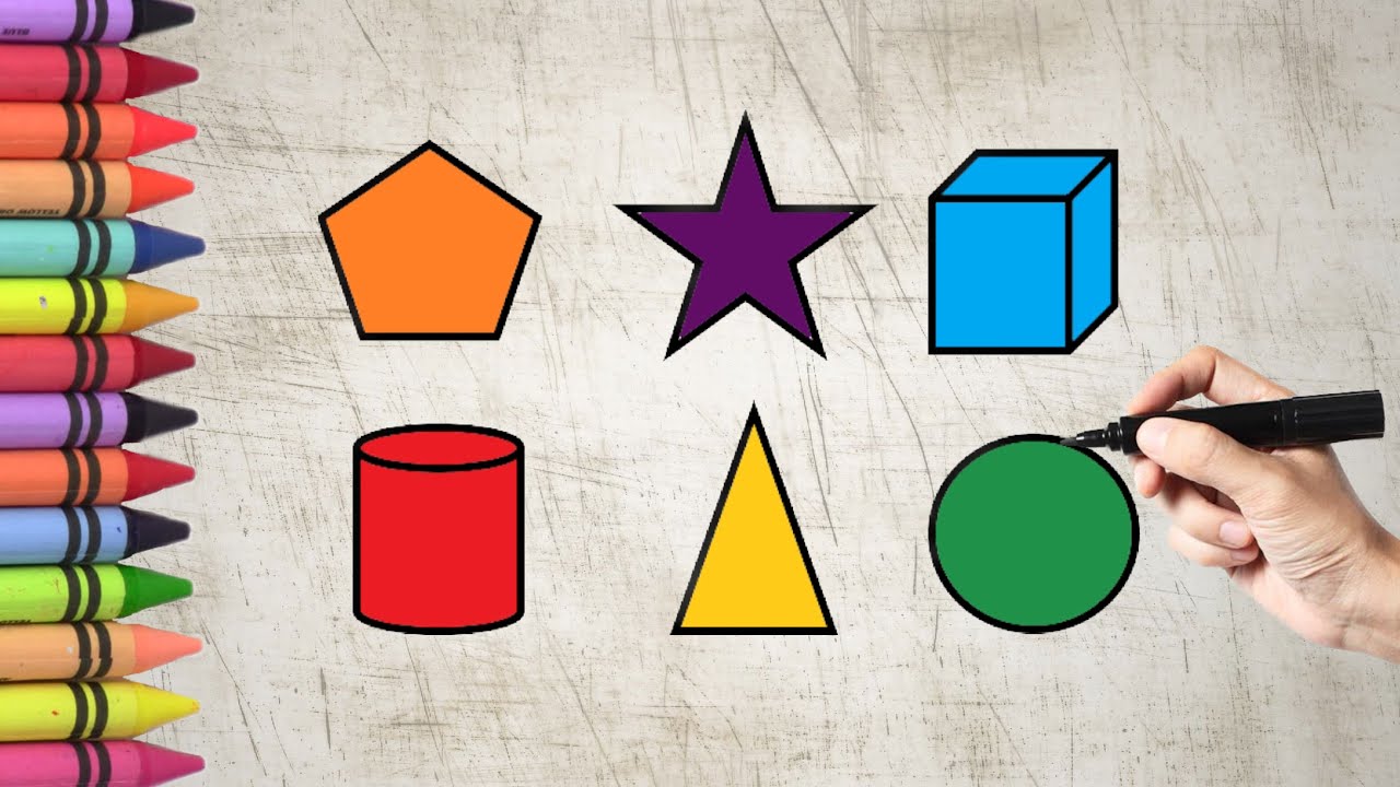Preschool Learning Videos Let's Learn Geometric Shapes in English ...