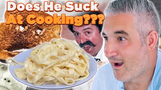 Italian Chef Reacts to FETTUCCINE ALFREDO by You Suck at Cooking