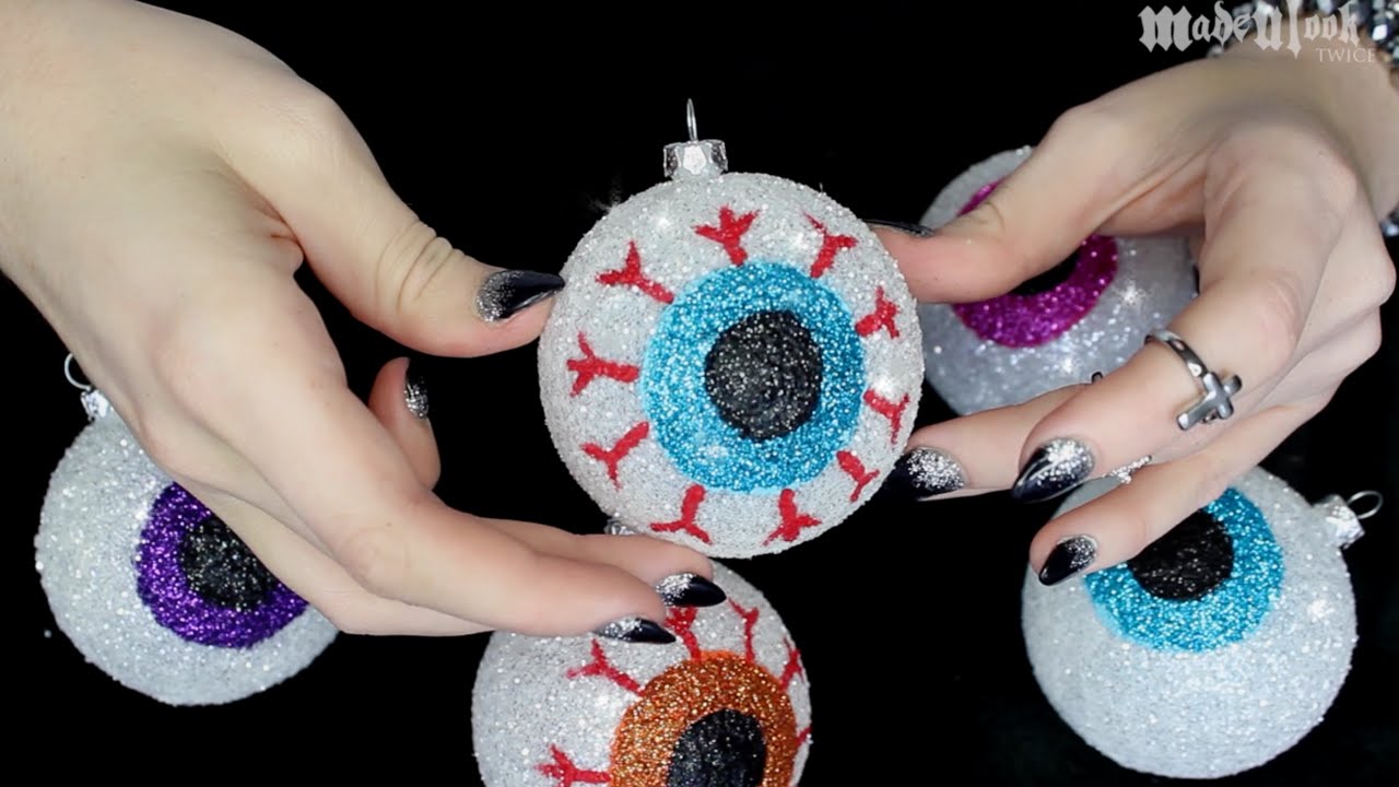 DIY Glitter Halloween Eyeballs! YouTube