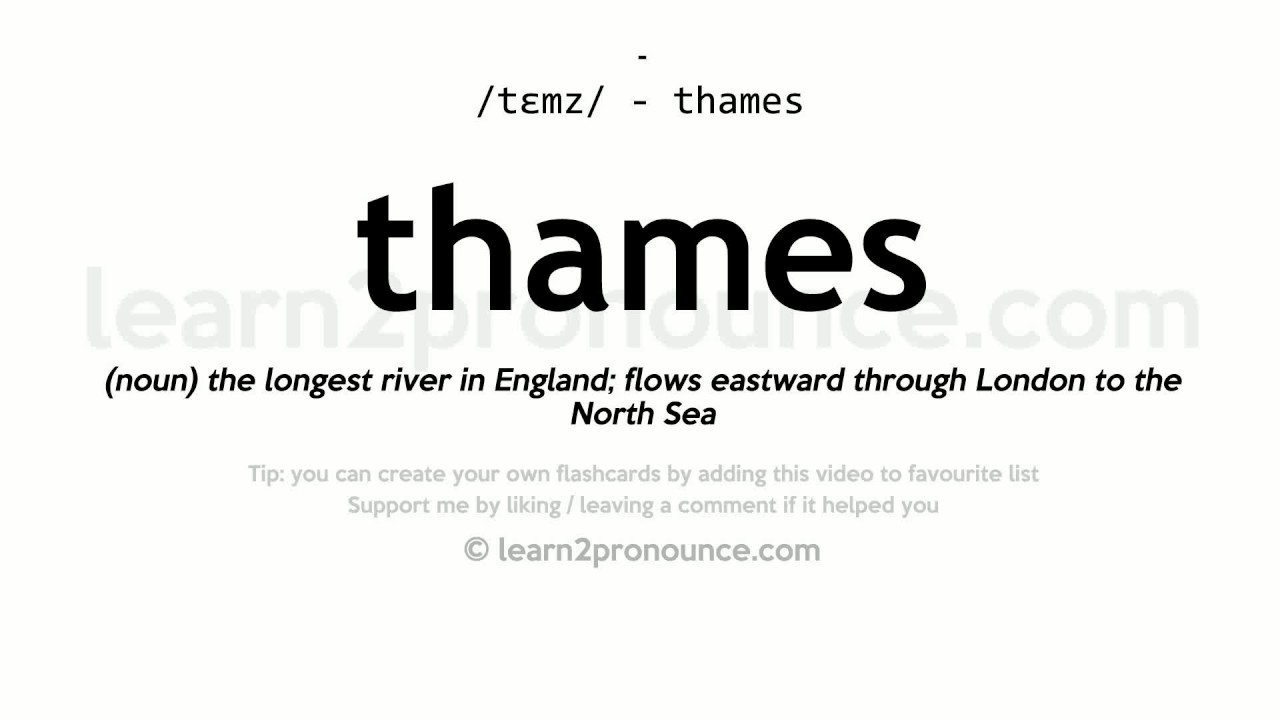 Thames pronunciation and definition YouTube