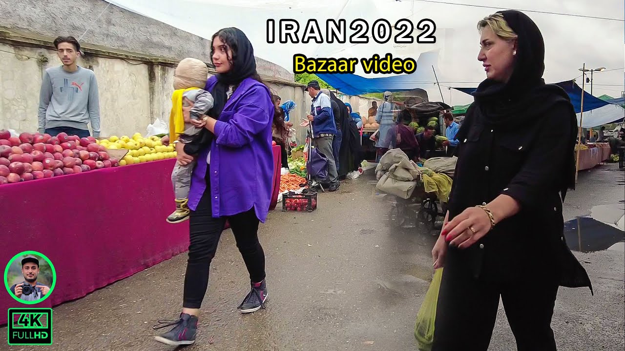 IRAN Bazaar Walking Tour Langrood CITY iran Bazaar - iran walking tour 2022