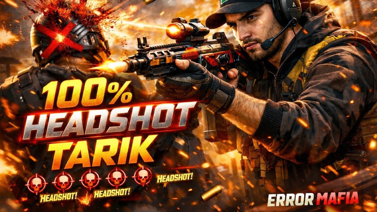Free Fire 100% Headshot 😱 | Tarik Gameplay 🔥 Pro Aim Trick | Error Mafia‎ 