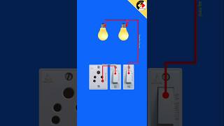 New Electrical Wiring Ideas | Switch Socket Bulb Connection #shorts #youtubeshorts