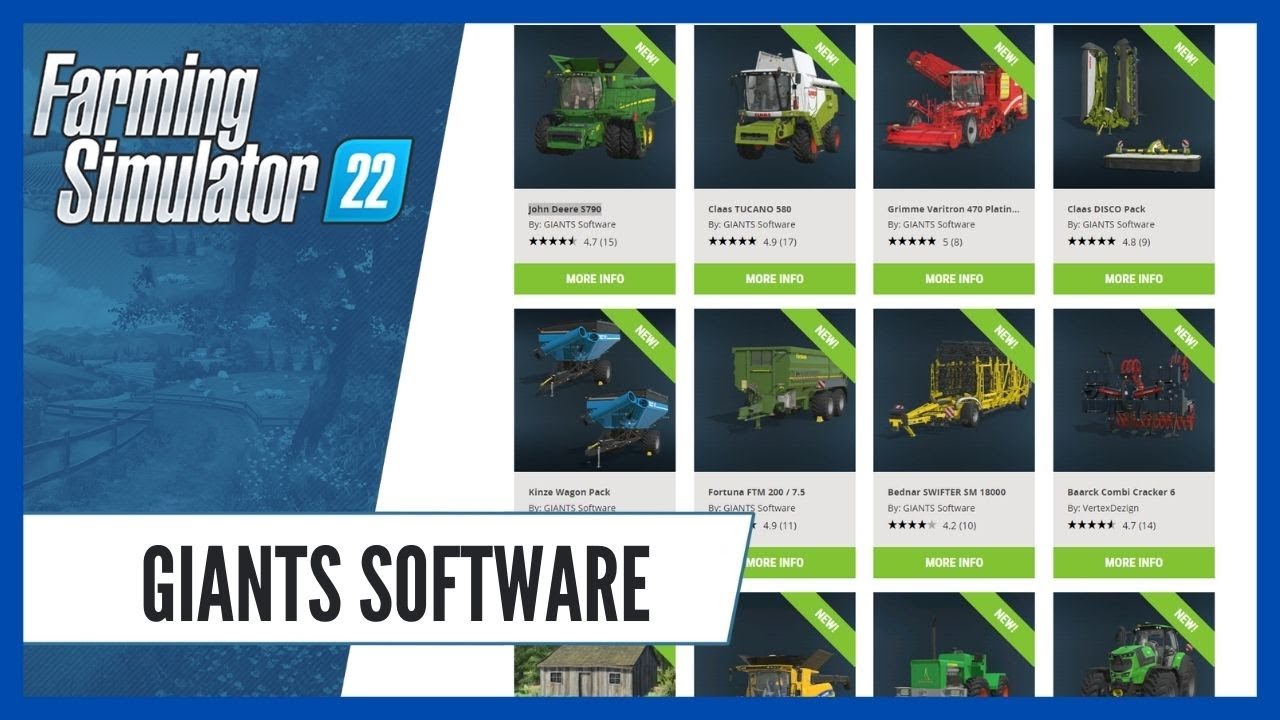 NOVOS MODS | 3 Colheitadeiras, Roçadeira, Bazucas e Implementos para o  FARMING SIMULATOR 22