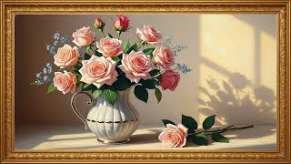 Timeless Rose Painting Canvas | Elegant Art Screen Experience screenshot 5
