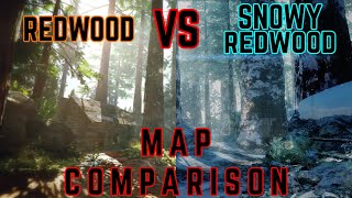 Redwoods & Snowy Redwoods map comparison // Black Ops 3