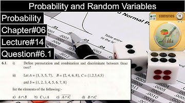 Probability and Random Variables | Chapter#06 | Question No#6.1 | 1st Year Statistics Dr. Faqir