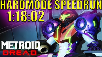Metroid Dread - Any% Suitless Hardmode Speedrun (1:18:02 PB) [1.0.2 Patch]