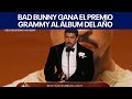 Bad Bunny hace historia en los Grammy al conquistar el premio al álbum del año. | FOX 7 Español