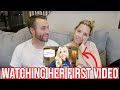 REACTING TO HER FIRST EVER YOUTUBE VIDEO // NIGHT TIME TIDY // BEASTON FAMILY VIBES