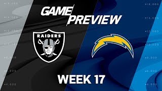 Philip rivers and the los angeles chargers look to make one last push
at final afc wild card spot with a win over oakland raiders. follow
vs...