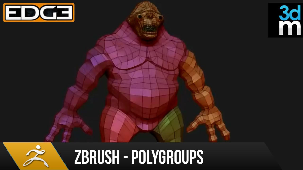 how to use poly groups zbrush