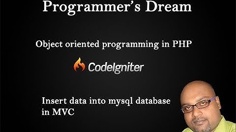 Codeigniter Tutorials - Insert Data into Mysql Database Table