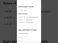 #formulas #10th,ch -4 , quadratic equations ................