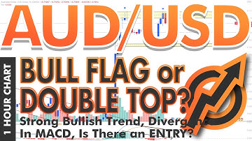 AUD/USD Bull Flag Or Double Top? 1-Hour Chart, Easy Forex Trading setup