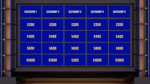 Jeopardy Presentation Template for Prezi