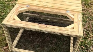 Fast simple brooder build, reptile cage, pressure treated wood with galvanized wire #CoopsByJoe #diy